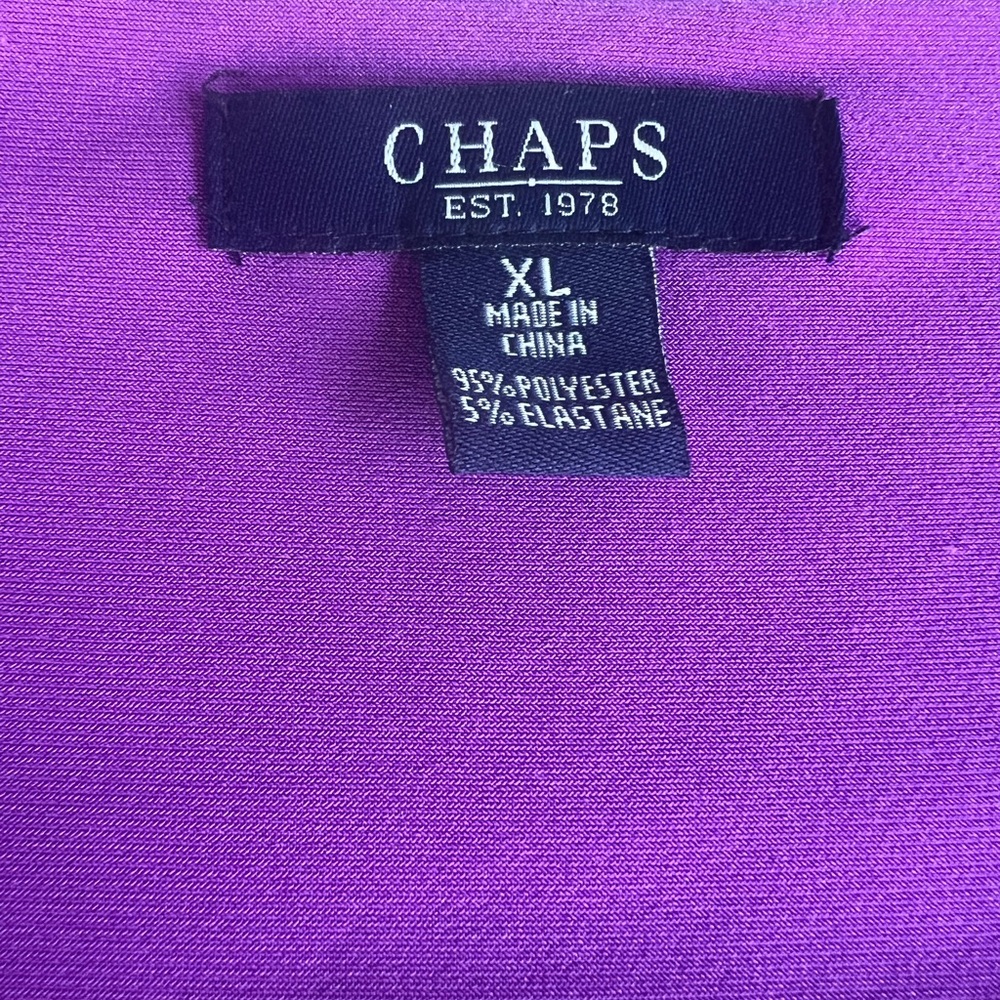 Chaps DAHLIA A-Line Midi Dress Sleeveless Stretch Purple Women's Size XL NWT - Picture 6 of 11